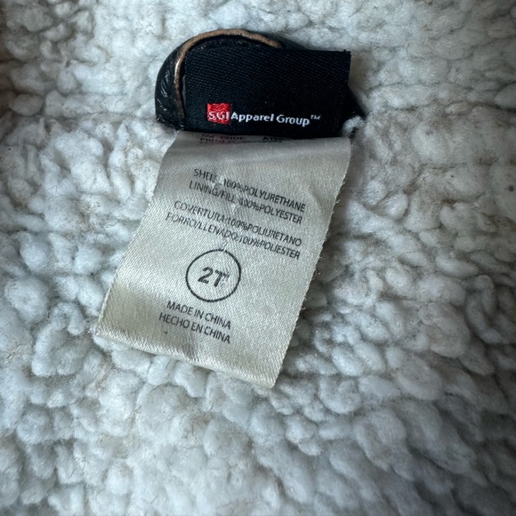 Toddler Harley Davidson Motorcycle Faux Leather Sherpa Lined Zip Up Jacket Sz 2T - Picture 11 of 11